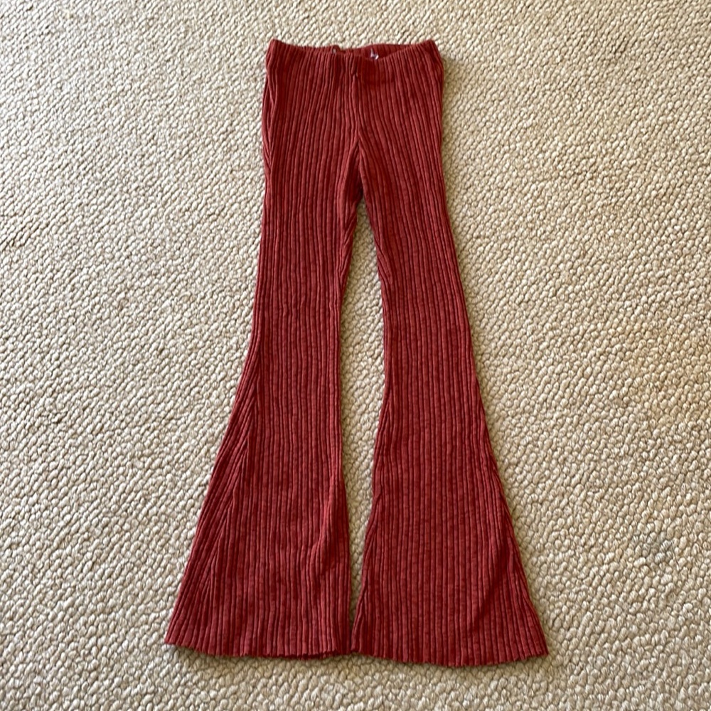 Rust sweater pull on pants, size XS (2?)